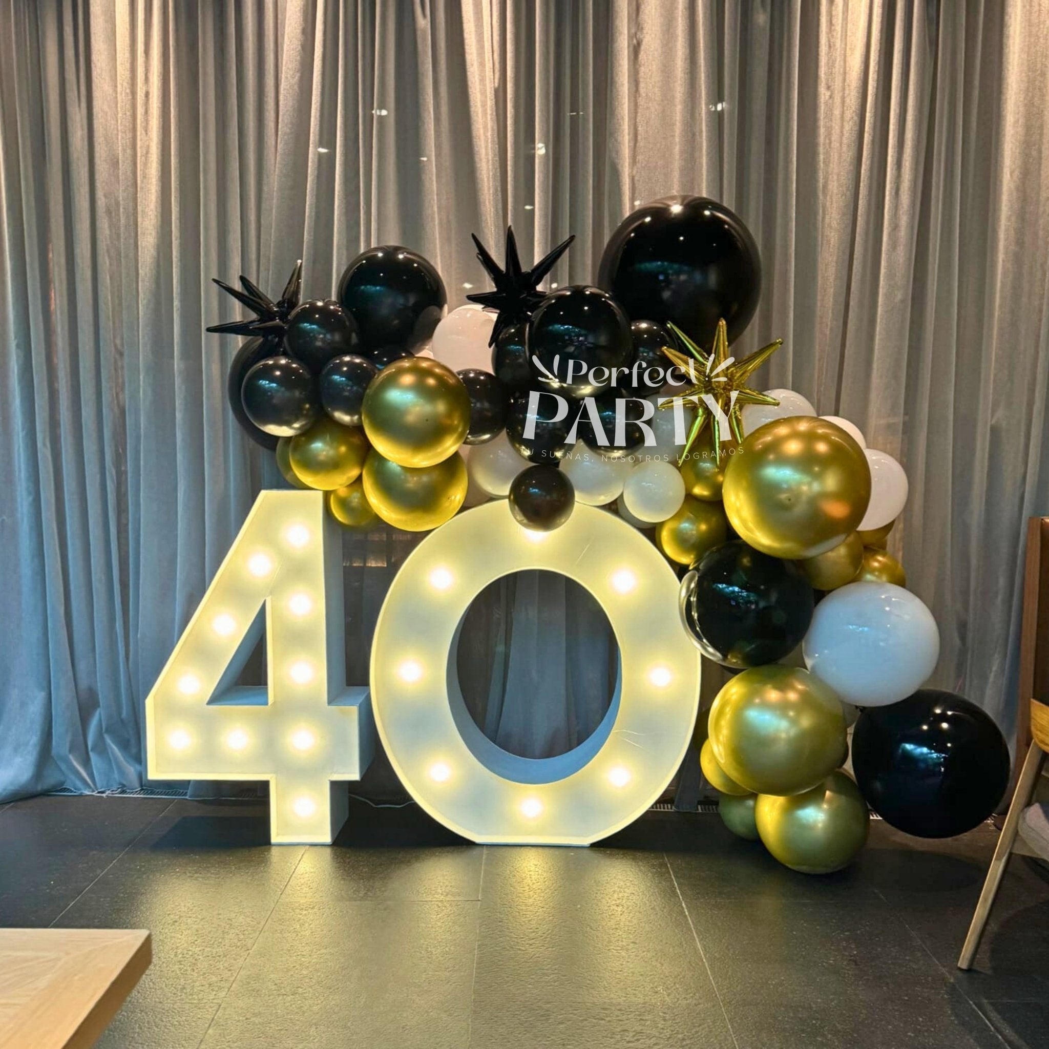 Letras con LED - Cumpleaños 40 - Perfect Party